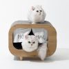 Mewoofun Wood Indoor Cat Shelter Furniture Large Cat House Cat Condo TV Cat Bed