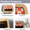 Mewoofun Wood Indoor Cat Shelter Furniture Large Cat House Cat Condo TV Cat Bed