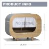Mewoofun Wood Indoor Cat Shelter Furniture Large Cat House Cat Condo TV Cat Bed