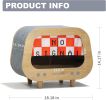 Mewoofun Wood Indoor Cat Shelter Furniture Large Cat House Cat Condo TV Cat Bed