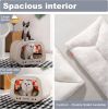 Mewoofun Wood Indoor Cat Shelter Furniture Large Cat House Cat Condo TV Cat Bed